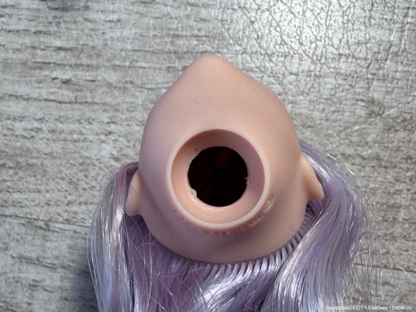 Голова русалки Одиль с сиреневыми волосами (фото 8)