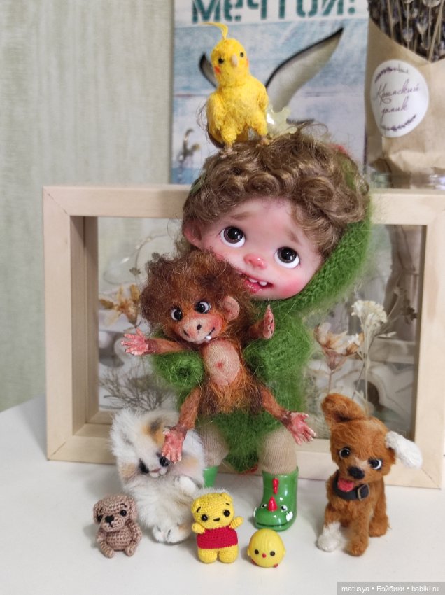 Вязанные игрушки щенок, мишка, гринч (фото 6)