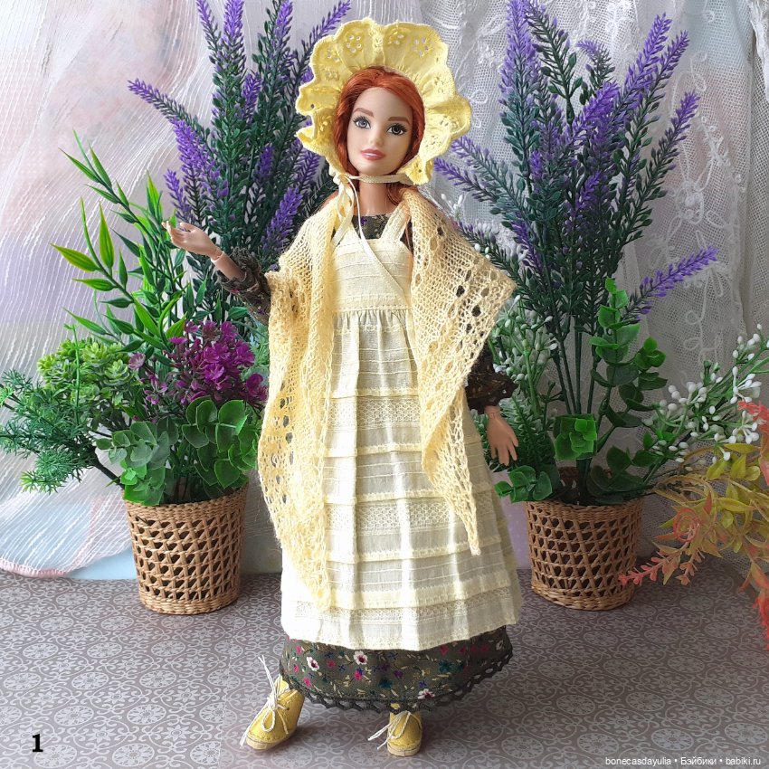 Нарядный комплект одежды для Барби Barbie в старинном стиле (фото 4)