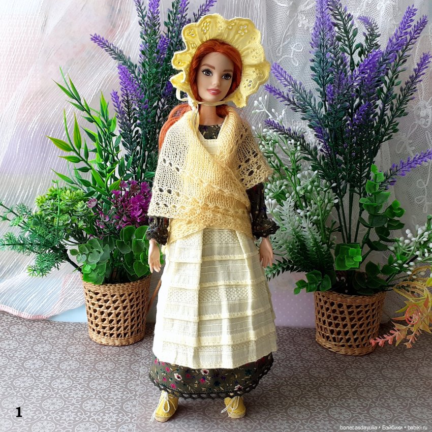 Нарядный комплект одежды для Барби Barbie в старинном стиле (фото 2)