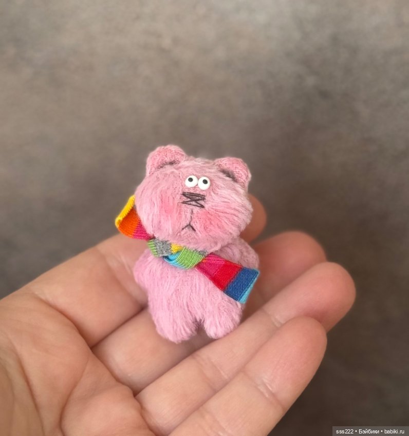 Мишка розовый от Catabra — Авторские игрушки