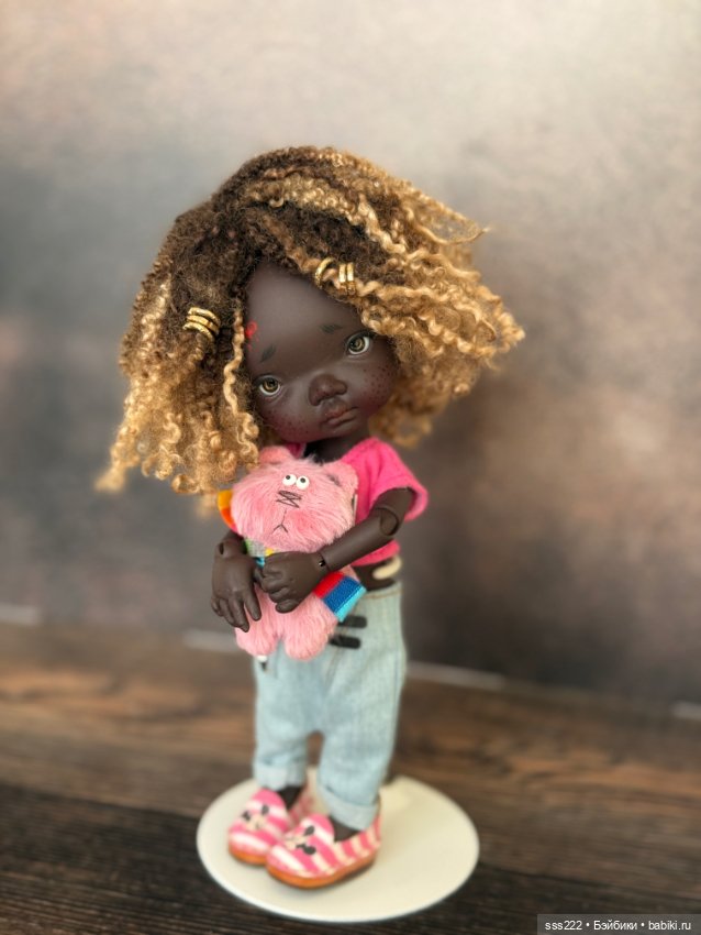 Мишка розовый от Catabra — Авторские игрушки (фото 6)