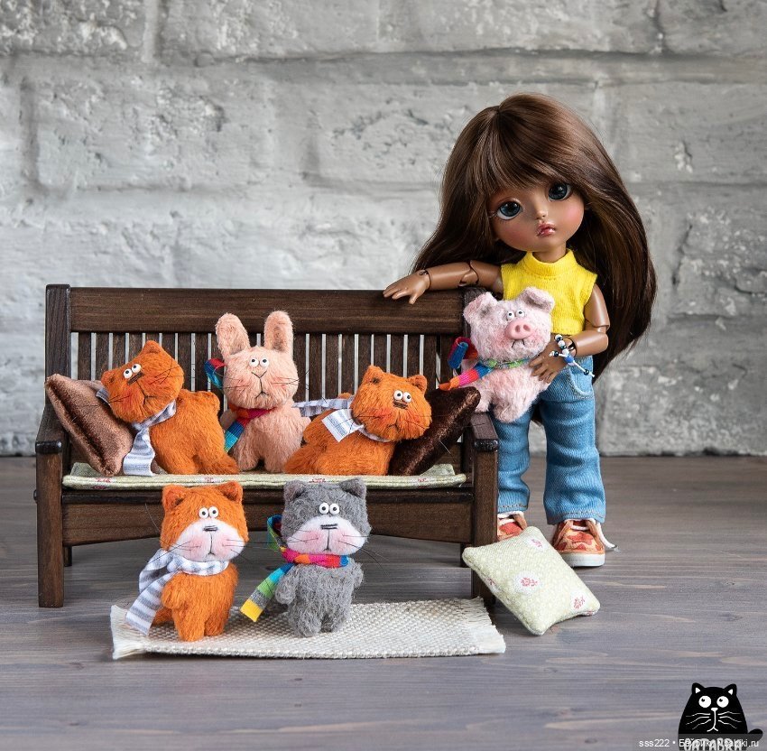 Мишка розовый от Catabra — Авторские игрушки (фото 7)