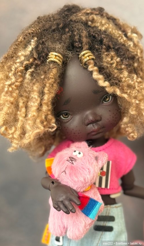 Мишка розовый от Catabra — Авторские игрушки (фото 5)