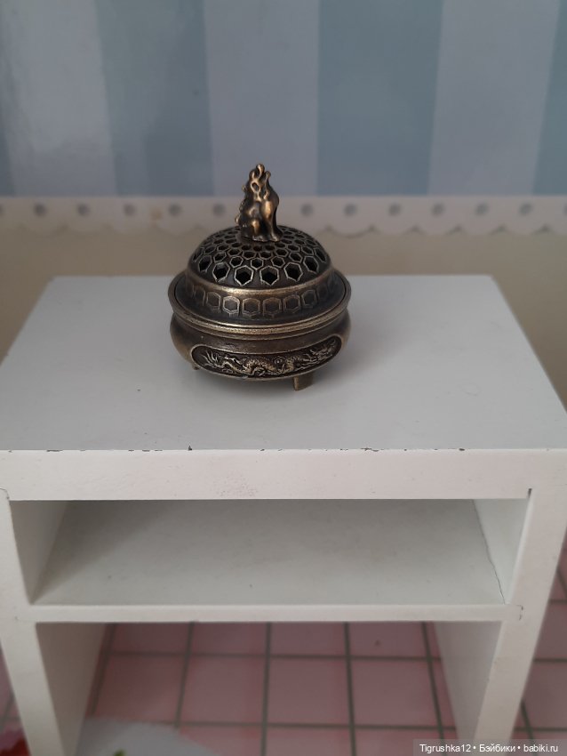 Горшочек металл — Миниатюра для кукол