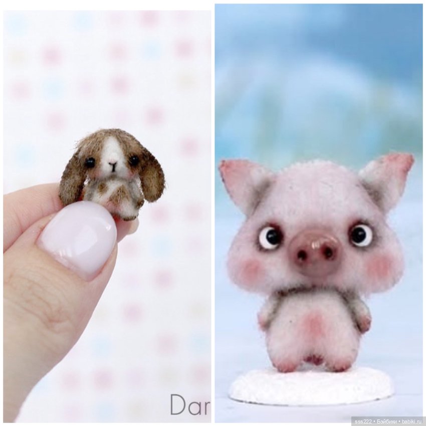 Зайчик и поросенок от DariaPoly