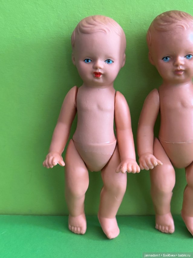 Резиновые пупсики Tebu с рельефными волосами, высота 11 см (фото 2)