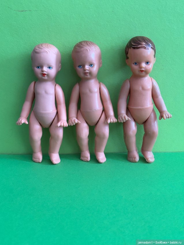 Резиновые пупсики Tebu с рельефными волосами, высота 11 см