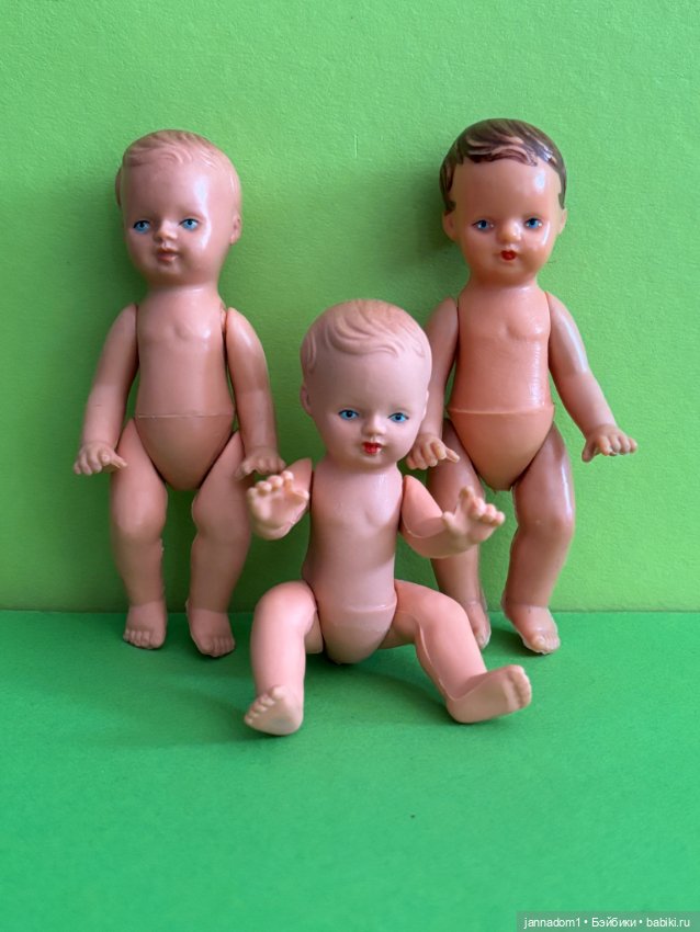 Резиновые пупсики Tebu с рельефными волосами, высота 11 см (фото 6)