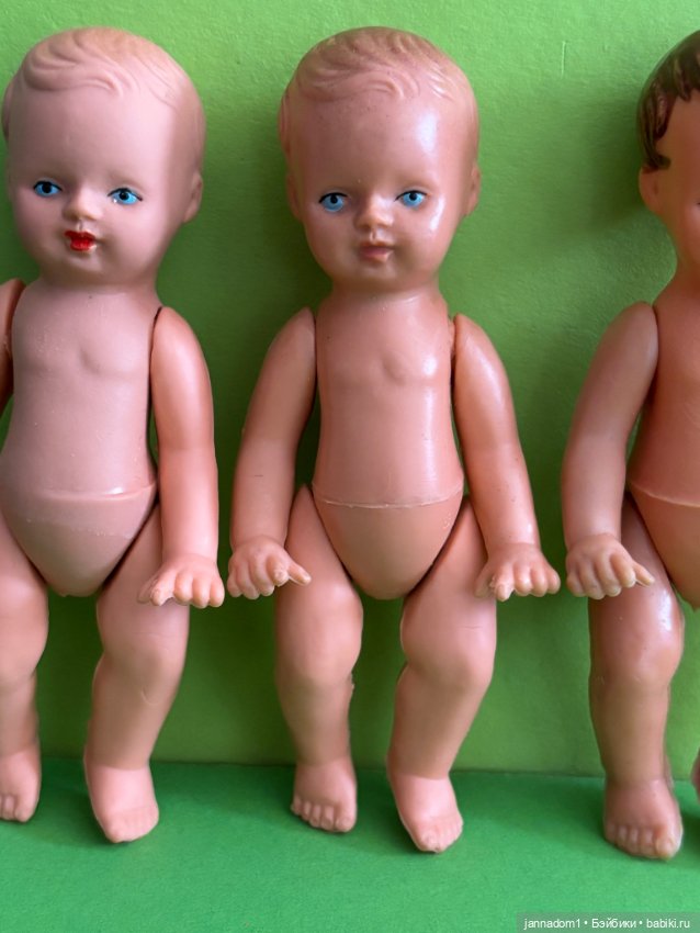 Резиновые пупсики Tebu с рельефными волосами, высота 11 см (фото 3)