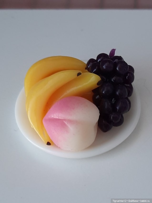 Блюдо с фруктами — Миниатюра для кукол