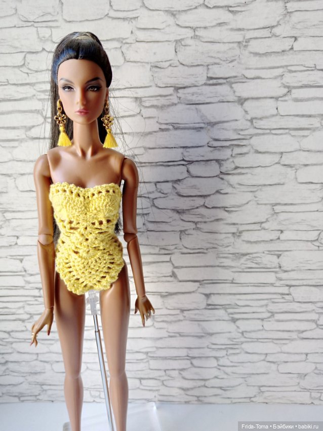 Купальник ананас для менгф барби поппи интегрити серьги (фото 3)