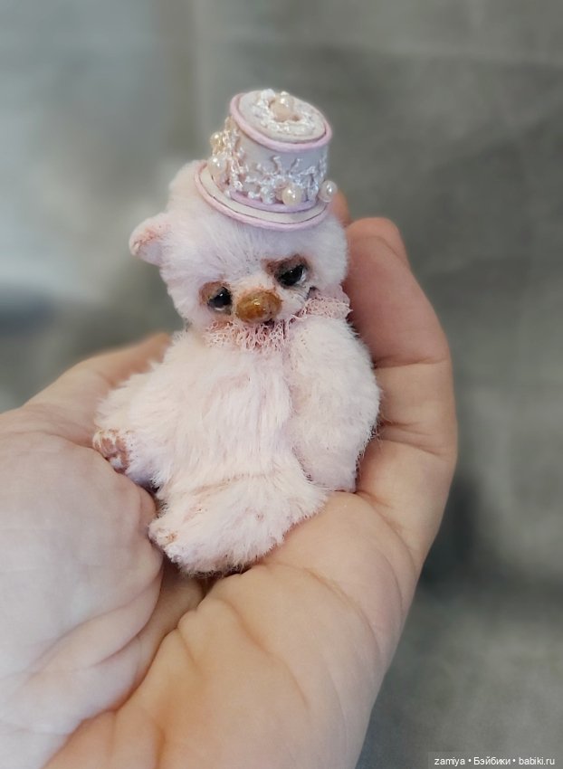 Розовая мишка Мася — Авторские игрушки (фото 7)