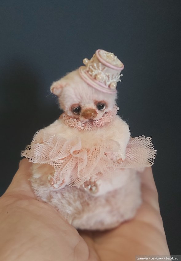 Розовая мишка Мася — Авторские игрушки (фото 4)