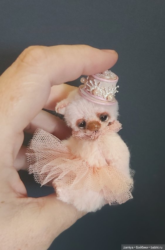 Розовая мишка Мася — Авторские игрушки (фото 2)