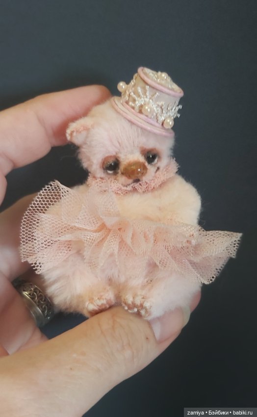 Розовая мишка Мася — Авторские игрушки (фото 3)