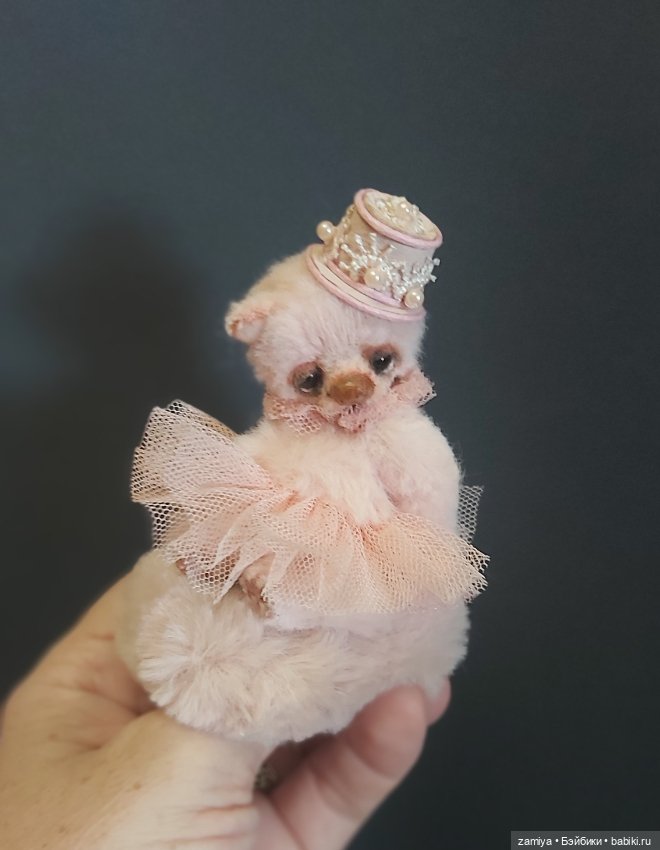 Розовая мишка Мася — Авторские игрушки (фото 5)