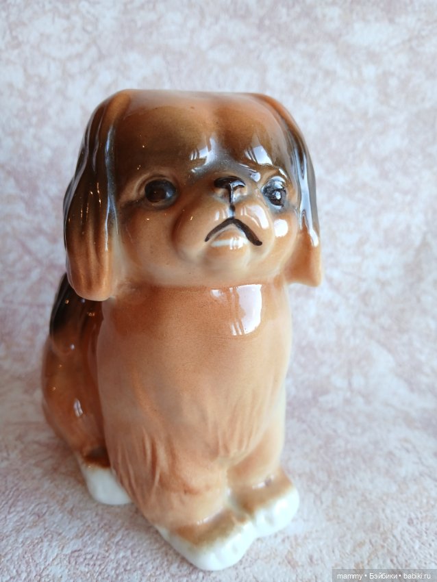 Фарфоровая статуэтка Пекинес ЛФЗ