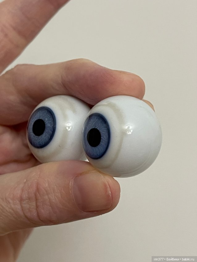 Антикварные стеклянные большие глаза (фото 3)