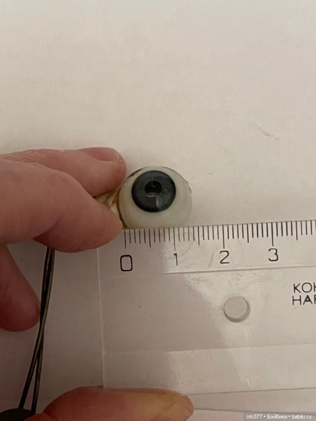 Стеклянные глазки на рокере для антикварной куклы (фото 8)