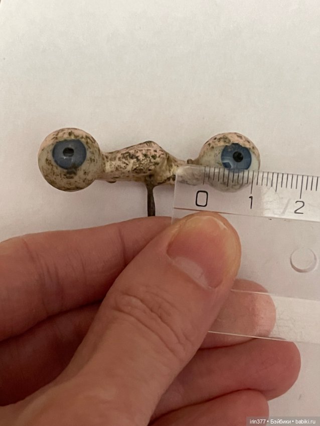 Стеклянные глазки на рокере для антикварной куклы (фото 7)