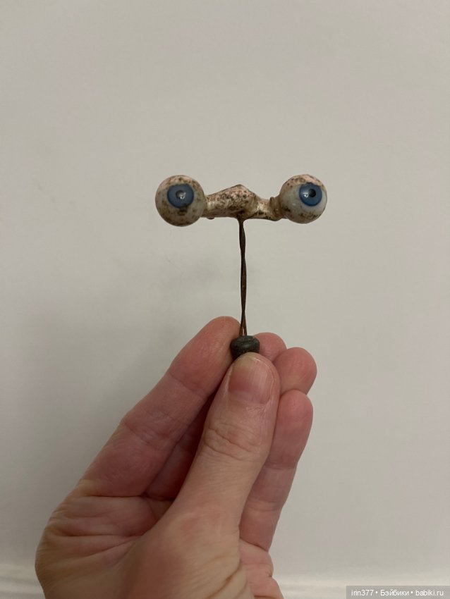 Стеклянные глазки на рокере для антикварной куклы