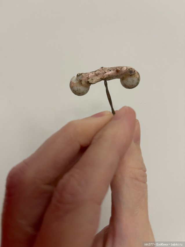 Стеклянные глазки на рокере для антикварной куклы (фото 4)