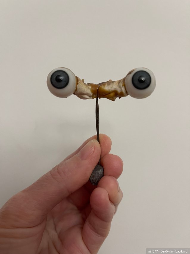 Стеклянные глазки на рокере для антикварной куклы (фото 2)