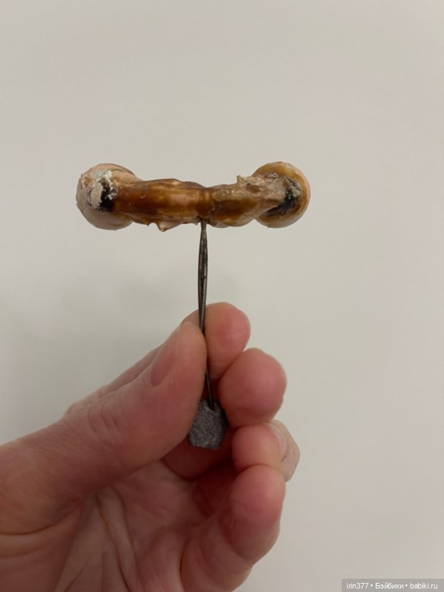 Стеклянные глазки на рокере для антикварной куклы (фото 3)