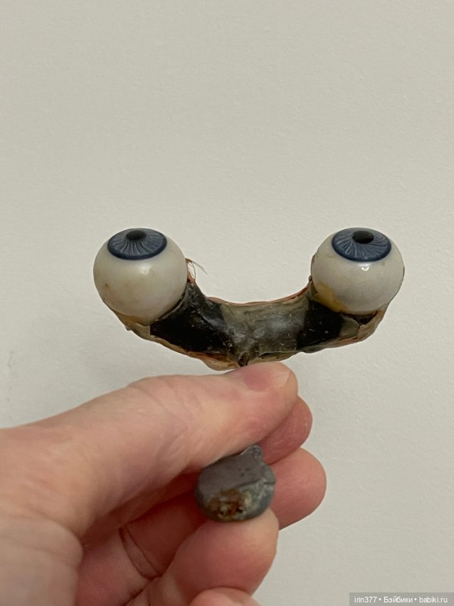 Стеклянные глазки на рокере для антикварной куклы (фото 7)