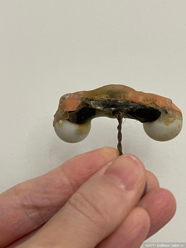 Стеклянные глазки на рокере для антикварной куклы (фото 4)