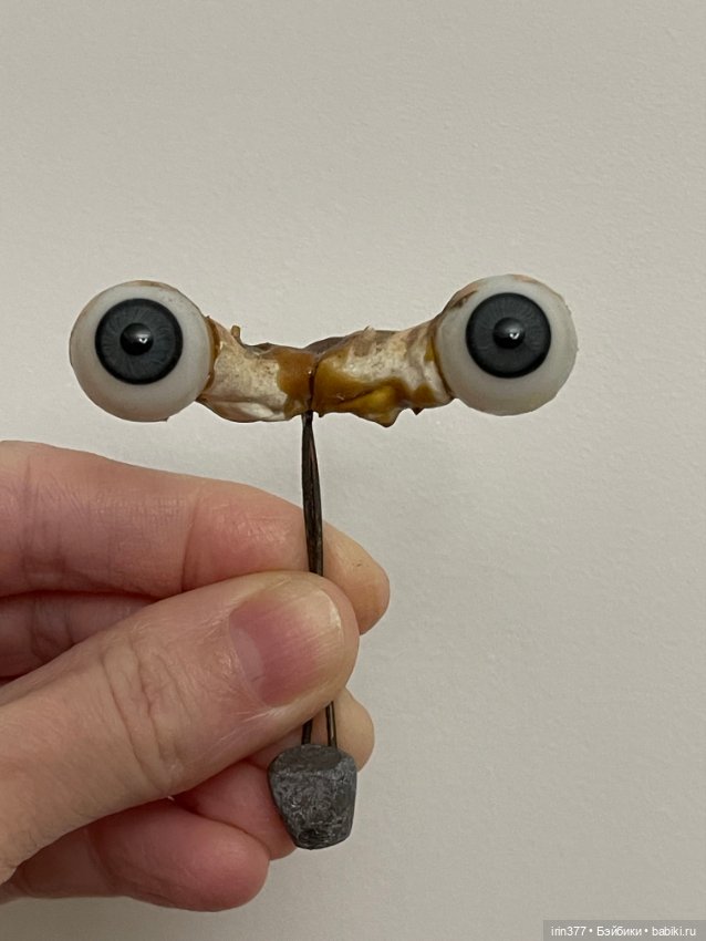 Стеклянные глазки на рокере для антикварной куклы (фото 6)