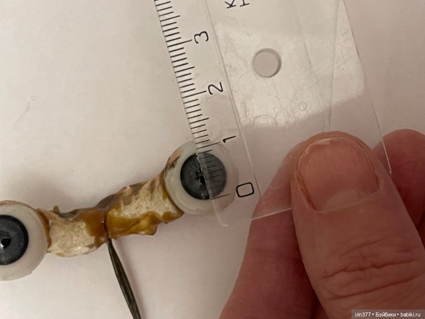 Стеклянные глазки на рокере для антикварной куклы (фото 9)