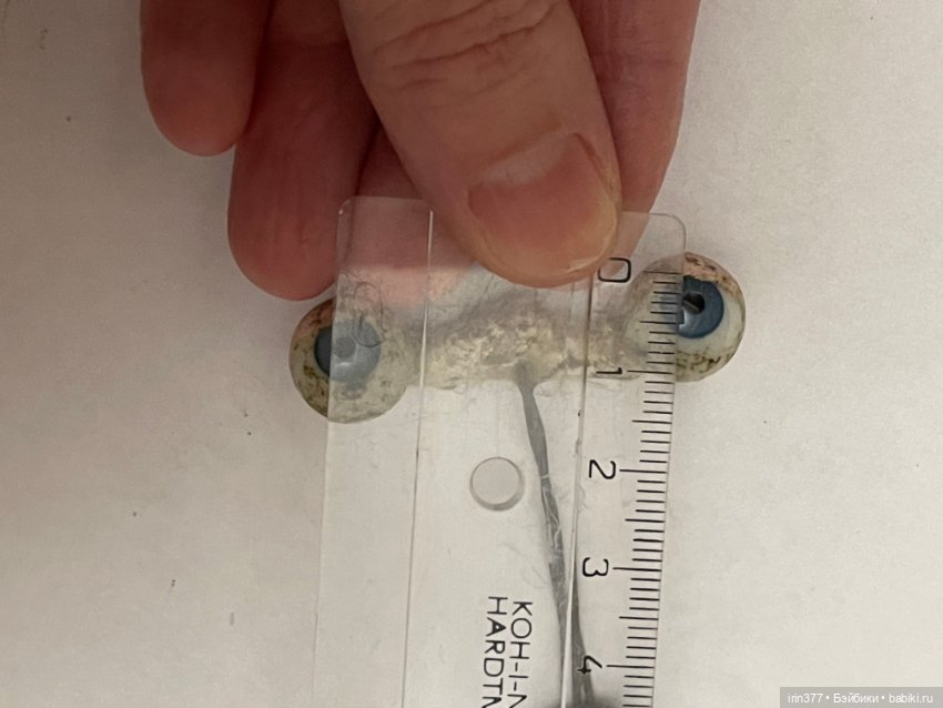 Стеклянные глазки на рокере для антикварной куклы (фото 8)