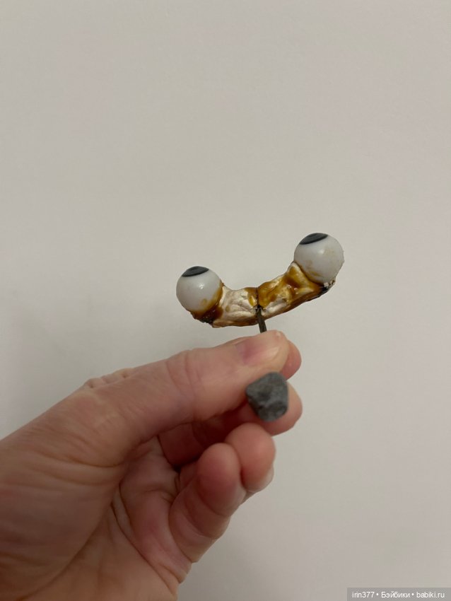 Стеклянные глазки на рокере для антикварной куклы (фото 5)