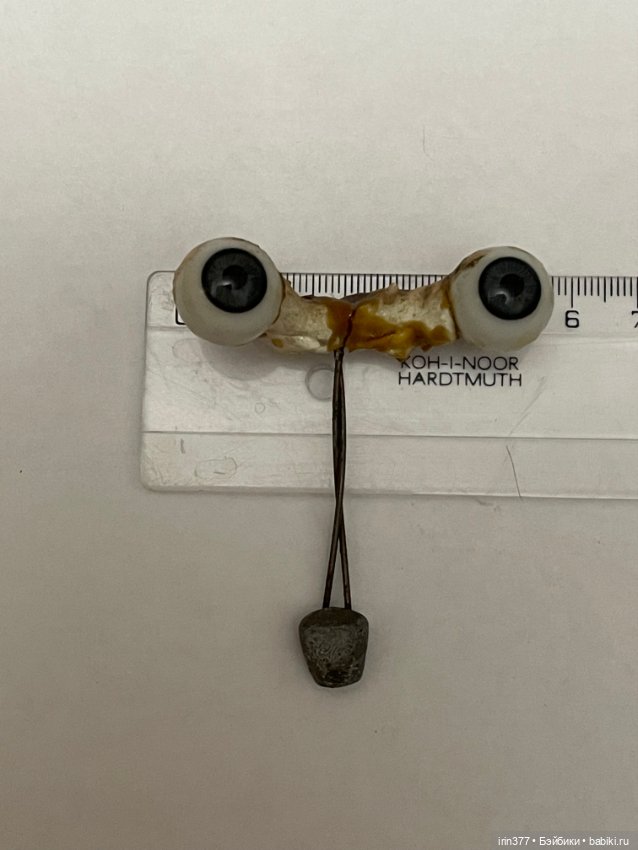 Стеклянные глазки на рокере для антикварной куклы (фото 7)