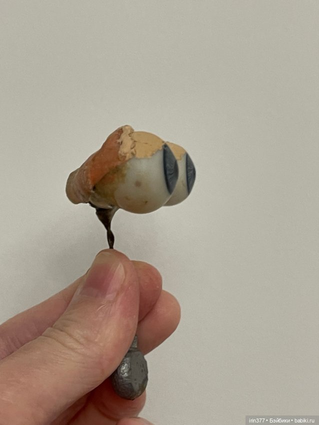 Стеклянные глазки на рокере для антикварной куклы (фото 6)