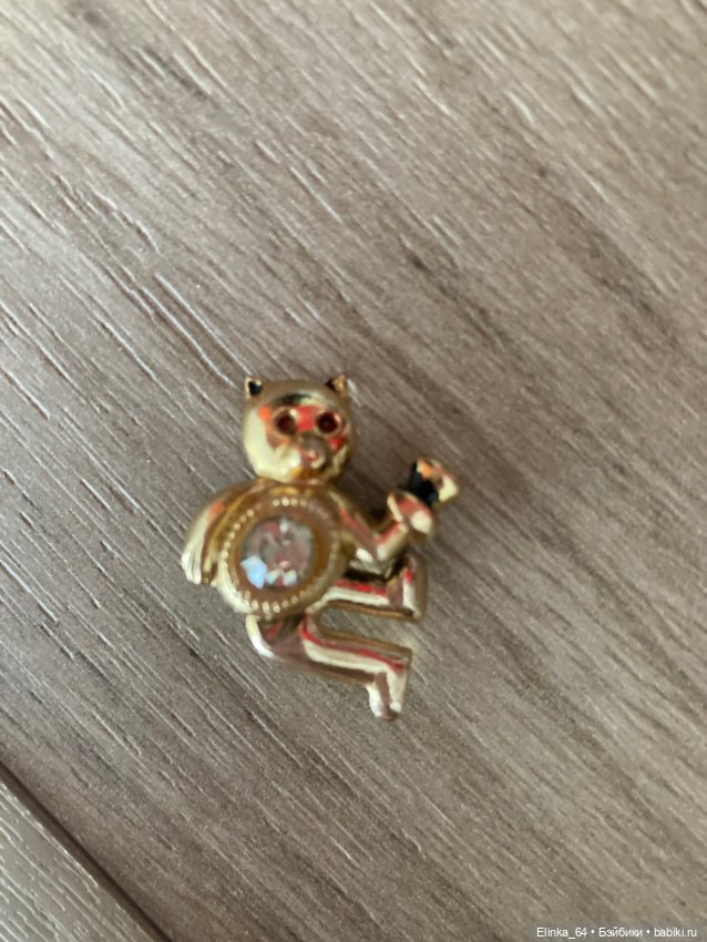 Брошка « Котик танцует» винтаж (фото 3)