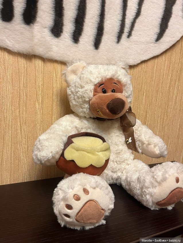 Мягкая игрушка Мишка с бочонком мёда (фото 4)