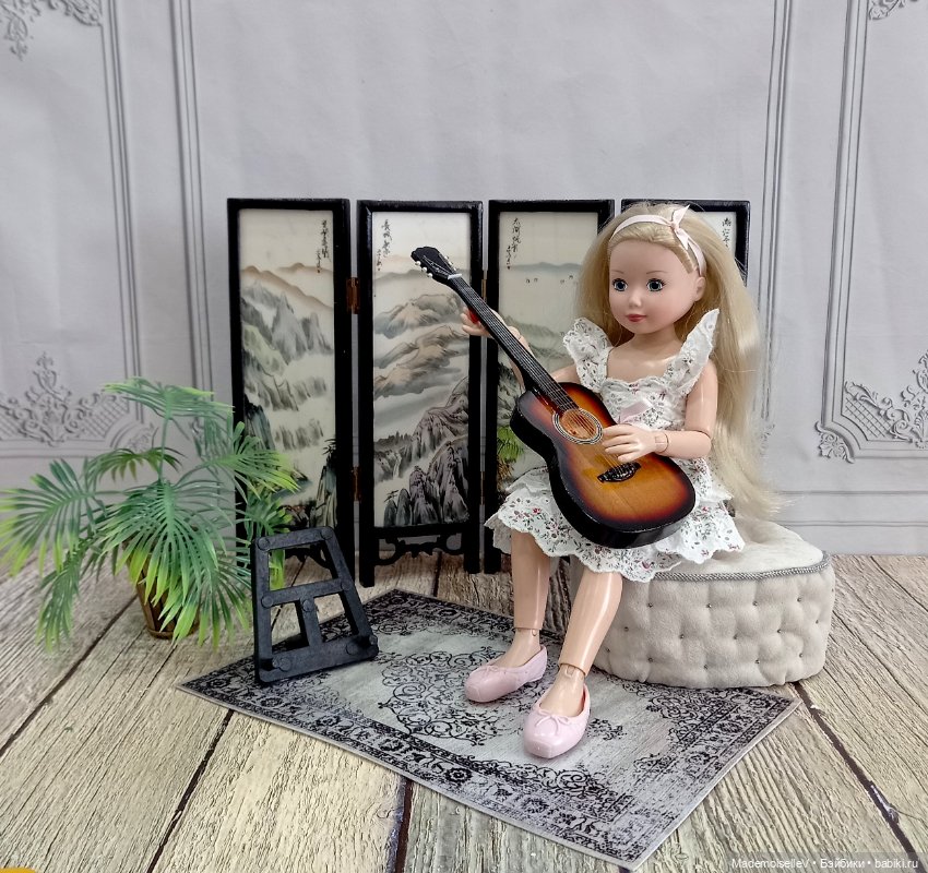Гитара акустическая — Миниатюра для кукол (фото 7)