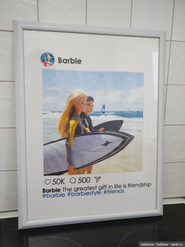 Постер в раме Барби серфер (фото 2)