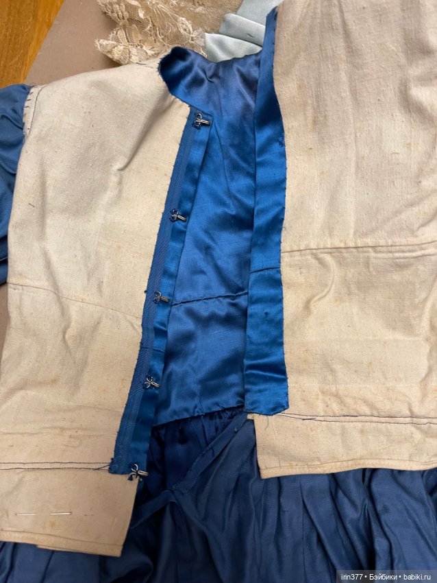 Наряд для большой антикварной куклы или в коллекцию