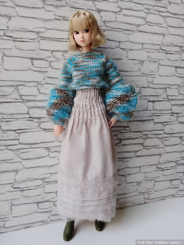 Одежда на момоко momoko сарафан с кружевом и топ с пышными рукавами (фото 5)
