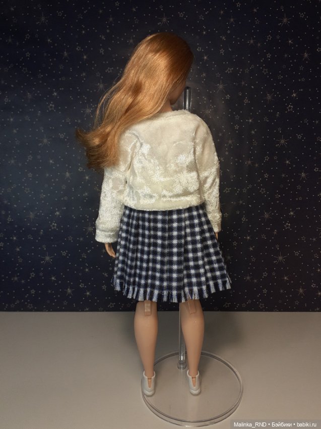 Одежда для барби пышки barbie йога толстовка и юбка (фото 3)