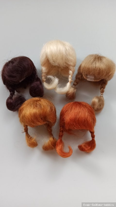 Парики 3-4" — Косички (натуральный мохер), 5 цветов