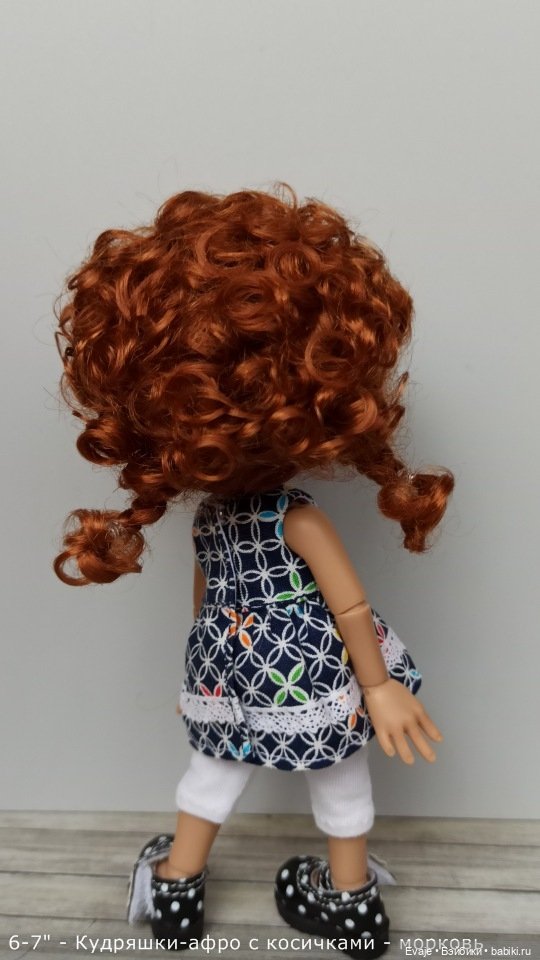 Парики 6-7" - Кудряшки-афро с косичками, 2 цвета (фото 2)