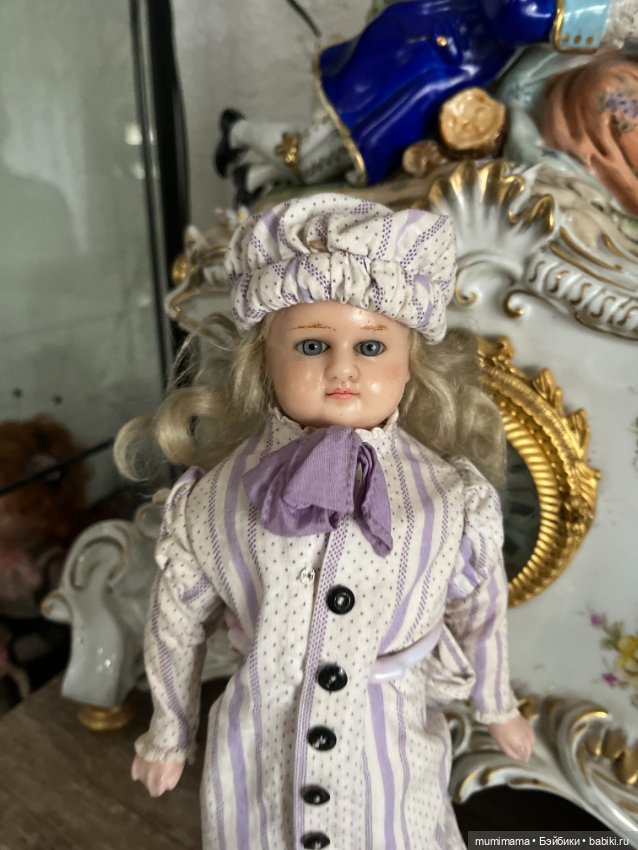 Антикварная восковая кукла COD для Kremer shop 1870 рост 30 см