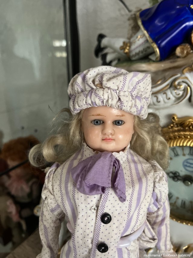 Антикварная восковая кукла COD для Kremer shop 1870 рост 30 см (фото 3)