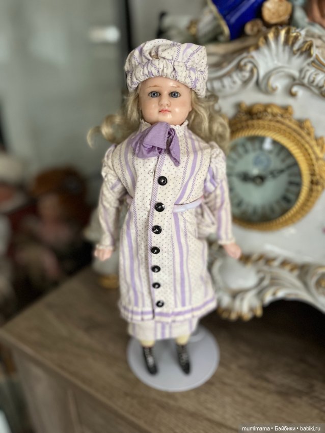 Антикварная восковая кукла COD для Kremer shop 1870 рост 30 см (фото 4)