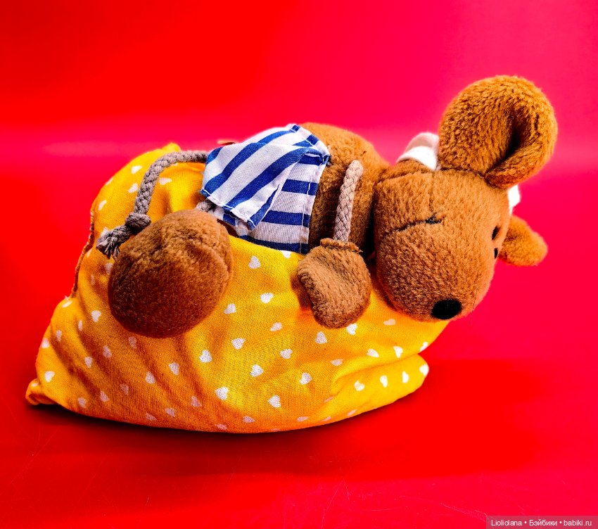 Винтажная игрушка Мышь С Подушкой от W. Steinbeck Германия (фото 7)